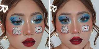 mail themed makeup look