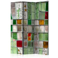 Room Separator Emerald Stained Glass