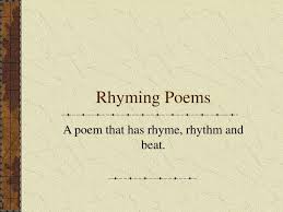 rhyming poems powerpoint presentation