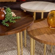 3 Piece Round Nesting Coffee Table Set