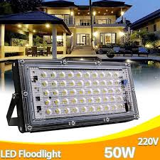 2020new 50w Led Flood Light Ac 110v 220v Outdoor Floodlight Spotlight Ip65 Waterproof Led Street Lamp Landscape Lighting Wish