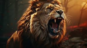 angry lion images free on