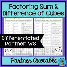 Factoring Sum Difference Of Cubes
