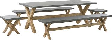 olbia concrete bench dining sets