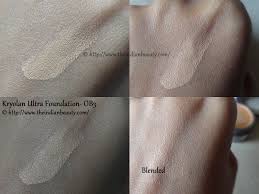 kryolan ultra foundation ob3 swatch before kryolan makeup
