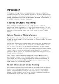causes effects and solutions to global warming 