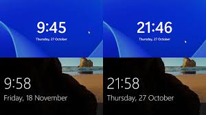 lock screen clock format in windows 10