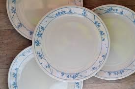 Shadow iris (corelle) by corning 80s Set Of 4 Dinner Plates Corelle First Of Spring 10 Etsy