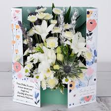 Flowers have been used for centuries for their symbolic meanings as a way of expressing feelings and messages to loved ones. Sympathy Flowers In A Personalised Card Flowercard Sending Floral Hugs