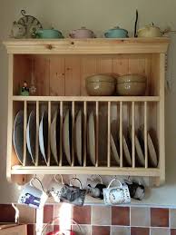 plate rack w bowl shelf and cup hooks