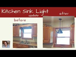 kitchen sink light update to pendant