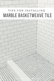 Lay Marble Basketweave Floor Tile