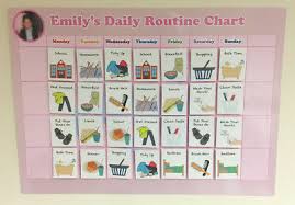 Kids Daily Routine Chart Personalised Unicorn Velcro Girls Toddler Autism Adhd Ebay
