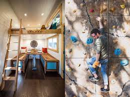 Bouldering Walls Cover This Tiny Home
