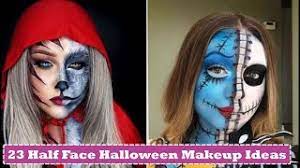 23 half face halloween makeup ideas