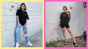 black oversized t shirt outfit ideas