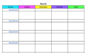 Free Monthly Weekly Lesson Plan Template By Happy Llama