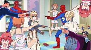 Find the newest spiderman pointing meme meme. Pointing For All Spider Man Pointing At Spider Man Spiderman Spiderman Meme Anime Funny