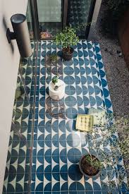 clay and cement patterned floor tiles