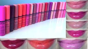 Never dry feeling, always creamy, dreamy and matte af! Nyx Butter Gloss 21 Lip Swatches New Shades 2014 Beautywithemilyfox Youtube