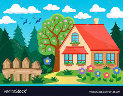 Garden And House Theme Background 3