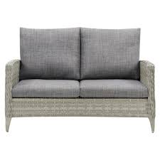 Corliving Rattan Wicker Loveseat And
