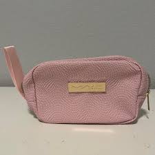 mac pink cosmetic makeup bag wristlet
