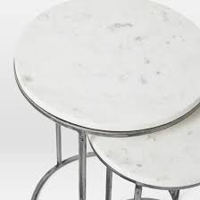 Marble Round Nesting Side Table