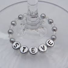 Personalised Name Wine Glass Charms