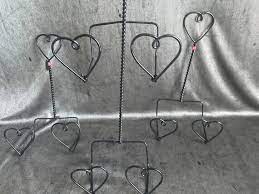 Wall Plate Holder Set Metal Heart Shape