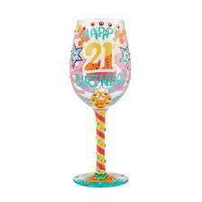 Happy 21st Birthday Wine Glass Enesco