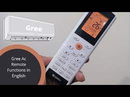 gree ac remote settings functions