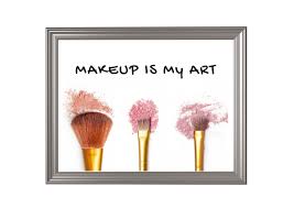 makeup brushes picture print beauty