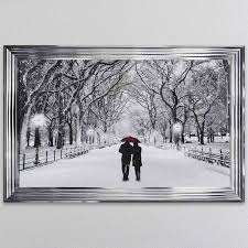 Winter Walk Couple Framed Wall Art