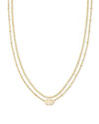 emilie rose gold multi strand necklace