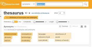 voary vs dictionary vs thesaurus