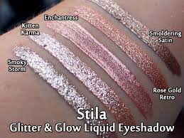 stila glitter glow liquid eyeshadows