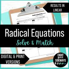 Solving Radical Equations Linear