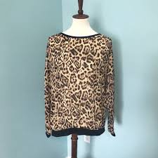 Nwt Torrid Leopard Print Blouse Size 0 Lg 12 Nwt