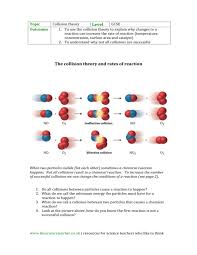 Student exploration collision theory worksheet answers. What Is Collision Theory In Chemistry
