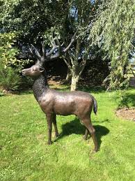 Solid Bronze Stag Sculpture Lifesize
