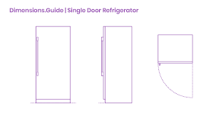 One Door Refrigerators Dimensions Drawings Dimensions Guide