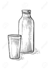This will give the milk room to expand and foam as it heats. Healthy Breakfast Drawing Sketch Glass Milk Bottle Cup Vector Royalty Free Cliparts Vectors And Stock Illustration Image 113233438