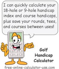 Golf Handicap Calculator 18 9 Hole Index Save Print Free