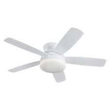 Indoor White Ceiling Fan With Light Kit