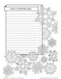 Winter Writing Paper for Snowman  Reindeer  and Christmas Tree