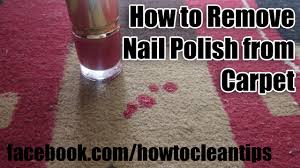 nail polish stain in your carpet