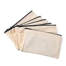 blank diy craft bag canvas pencil pouch