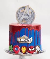 Simple Avengers Cake Ideas gambar png
