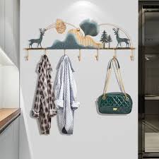 Metal 7 Hook Wall Mounted Coat Rack